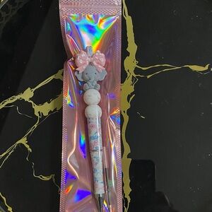 Cute Elephant Kids Pen with Pink Accents